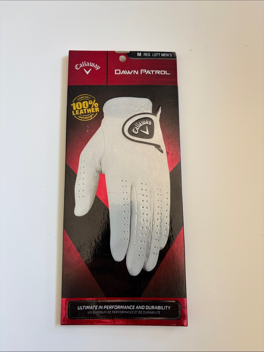 Callaway Dawn Patrol White Leather Golf Glove